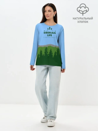 Лонгслив женский. Хлопок / Сибирь