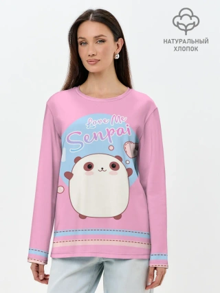 Лонгслив женский. Хлопок / Love me