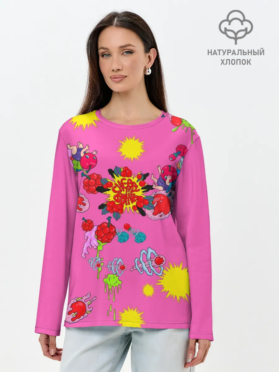 Лонгслив женский. Хлопок / NCT 127. Cherry Bomb