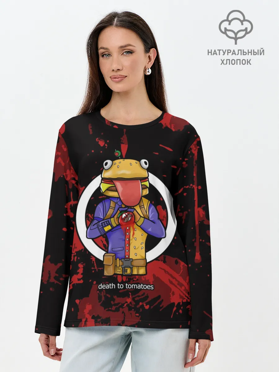 Лонгслив женский. Хлопок / БУРГЕРМЕН FORTNITE