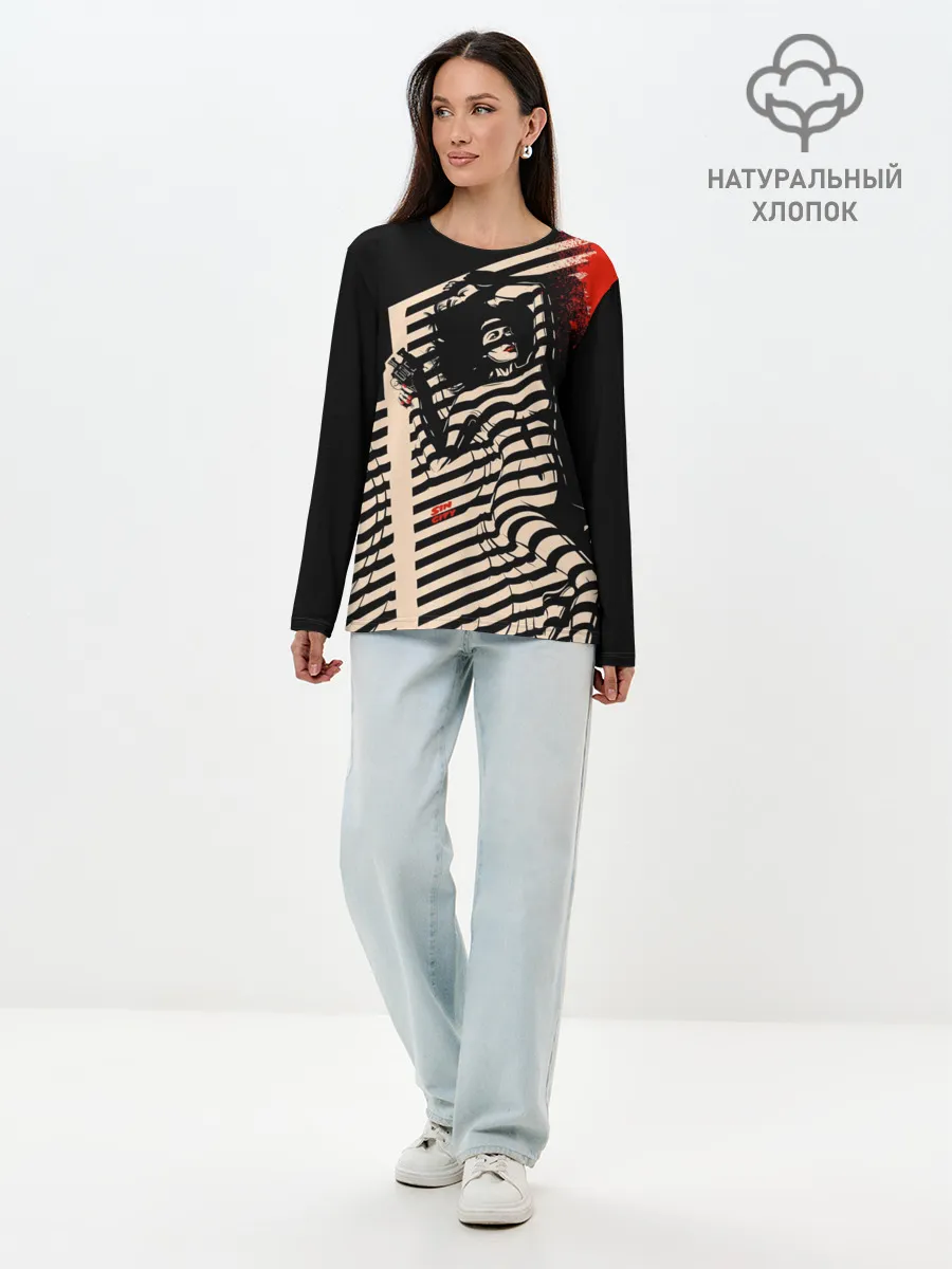 Лонгслив женский. Хлопок / Sin City - Ava