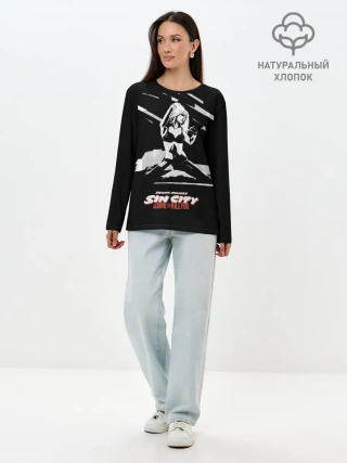 Лонгслив женский. Хлопок / Sin City - Nancy