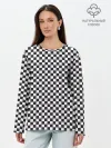 Лонгслив женский. Хлопок / Checkerboard