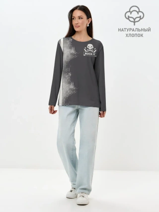 Лонгслив женский. Хлопок / I Love Rock