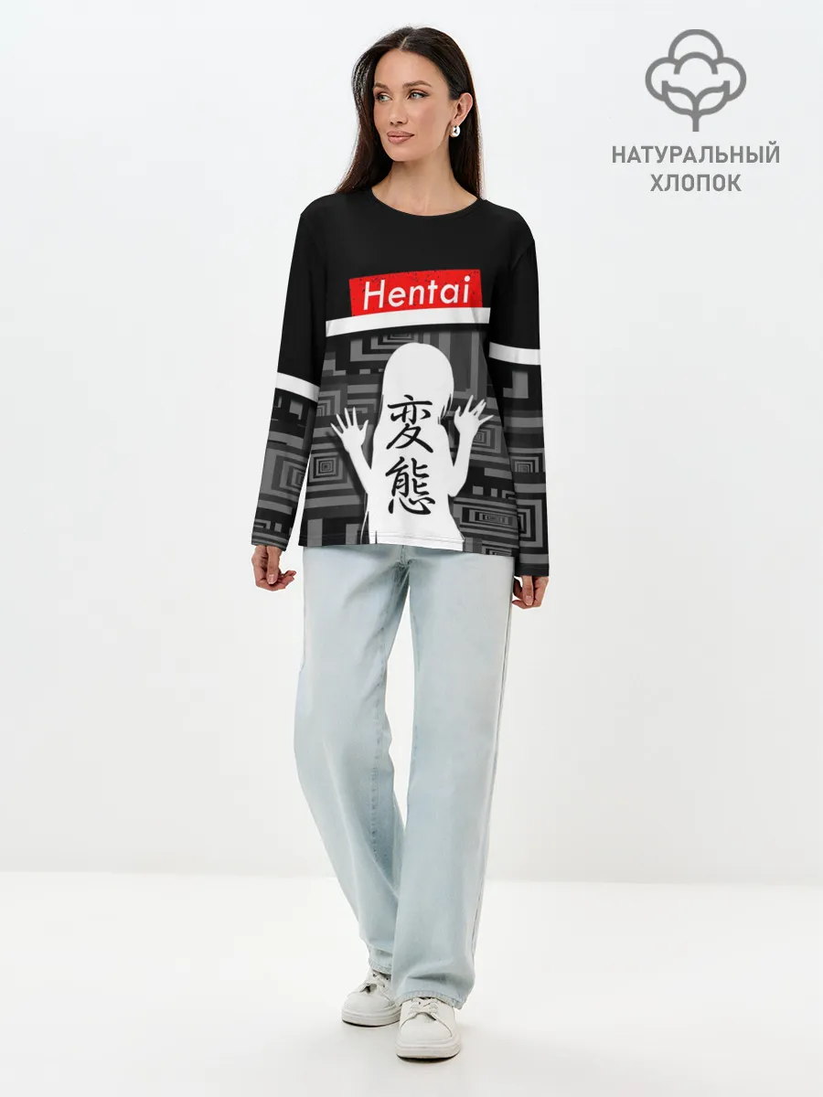 Лонгслив женский. Хлопок / HENTAI.