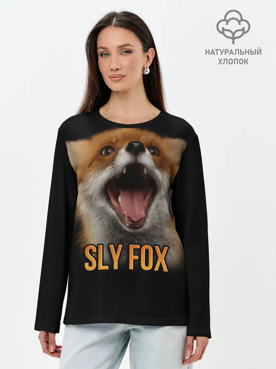 Лонгслив женский. Хлопок / Хитрый лис