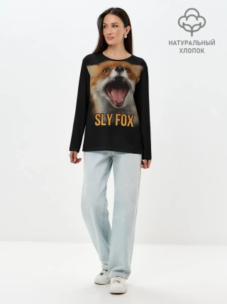 Лонгслив женский. Хлопок / Хитрый лис