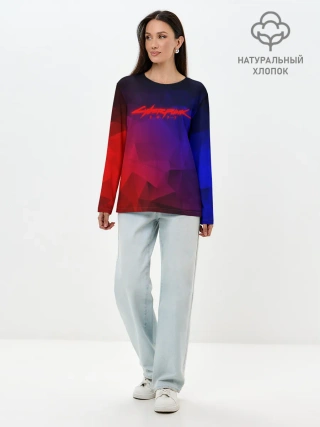 Лонгслив женский. Хлопок / CYBERPUNK 2077 | КИБЕРПАНК 2077