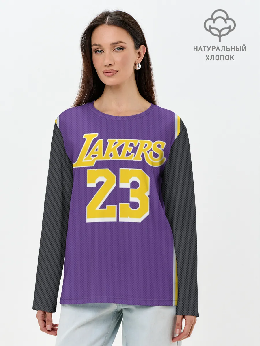 Лонгслив женский. Хлопок / James LA Lakers 2019