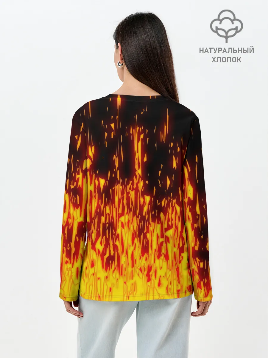Лонгслив женский. Хлопок / FIRE PUMPKIN
