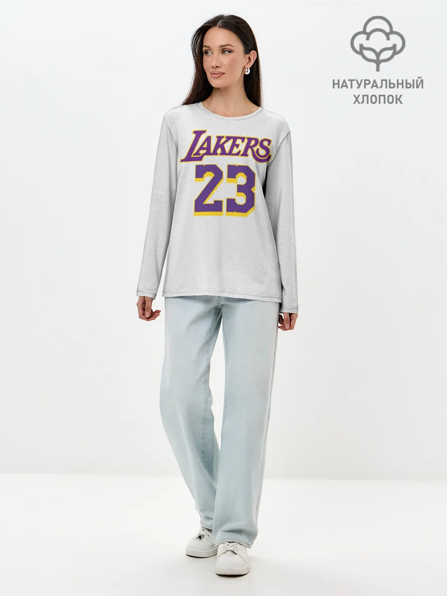 Лонгслив женский. Хлопок / James 18-19 third LA Lakers