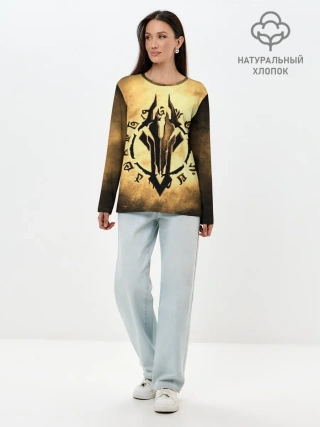 Лонгслив женский. Хлопок / Darksiders LOGO