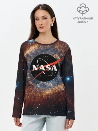 Лонгслив женский. Хлопок / NASA