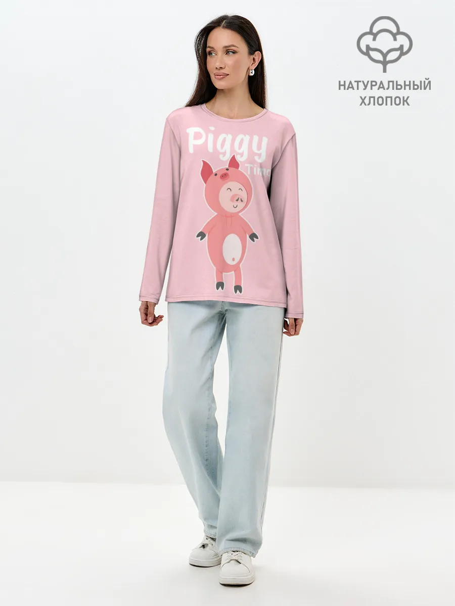 Лонгслив женский. Хлопок / Piggy Time