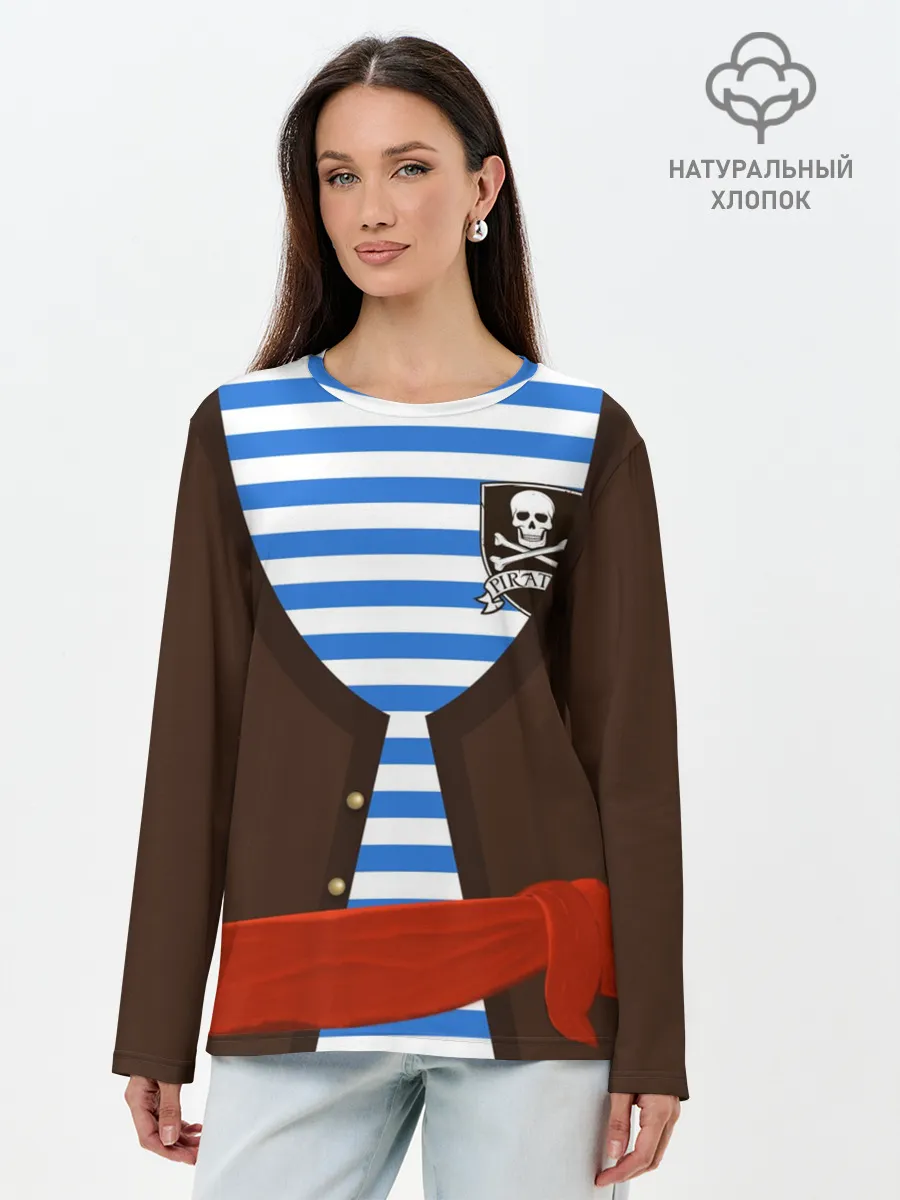 Лонгслив женский. Хлопок / Костюм пирата