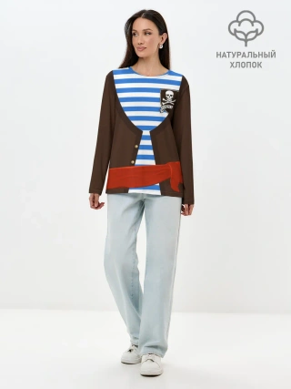 Лонгслив женский. Хлопок / Костюм пирата