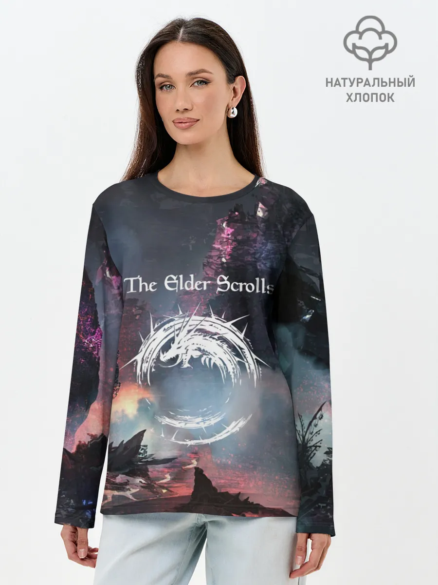 Лонгслив женский. Хлопок / THE ELDER SCROLLS