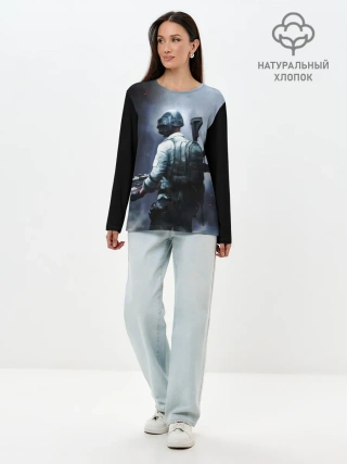 Лонгслив женский. Хлопок / PUBG