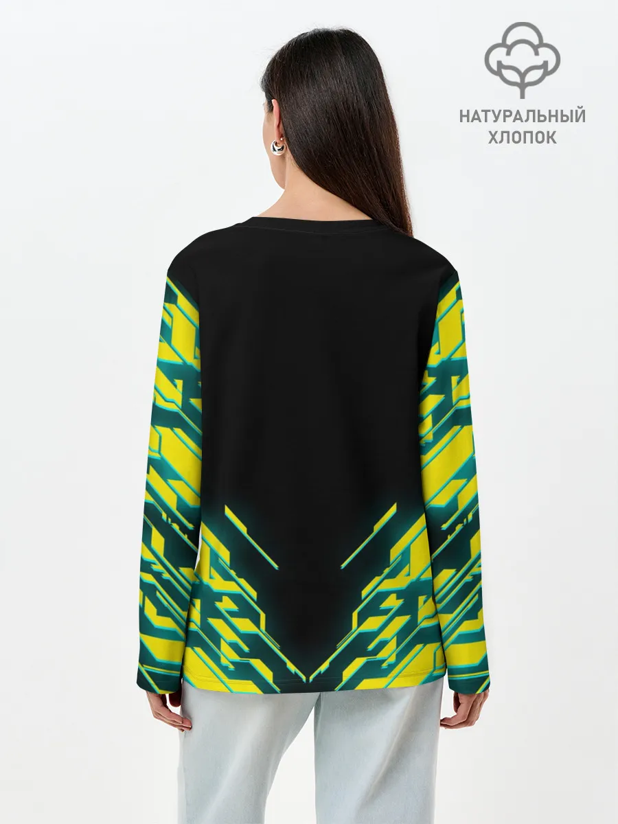 Лонгслив женский. Хлопок / CYBERPUNK 2077