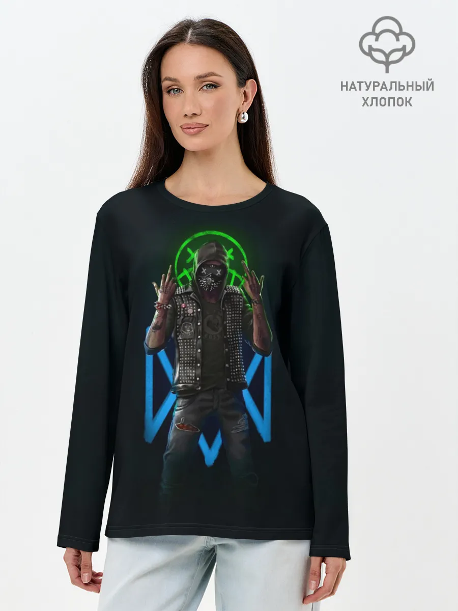 Лонгслив женский. Хлопок / Watch Dogs. Wrench