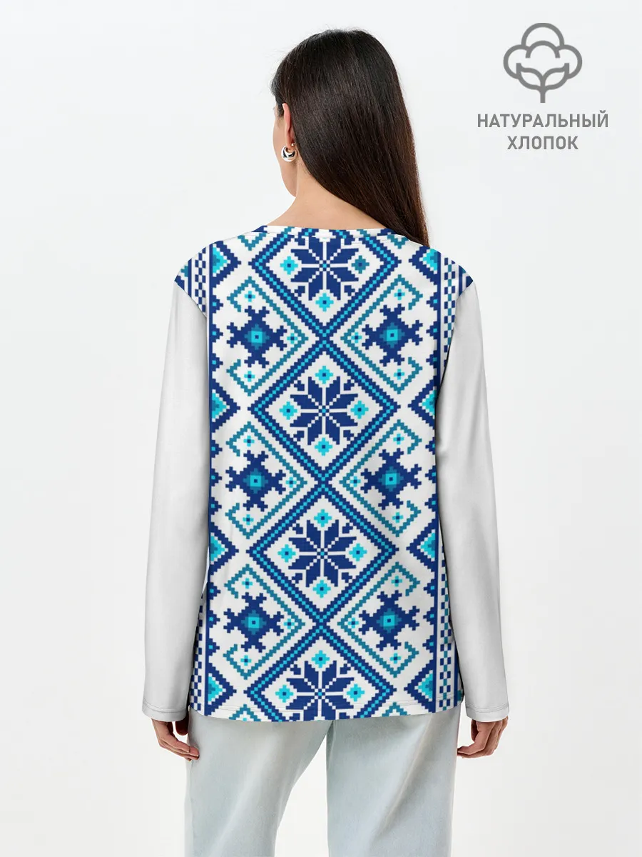 Лонгслив женский. Хлопок / русь