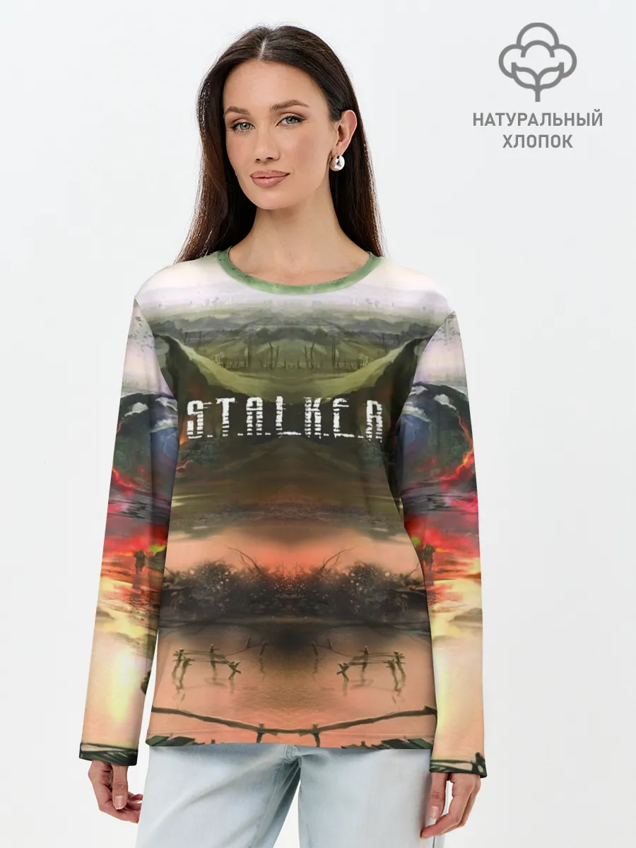 Лонгслив женский. Хлопок / STALKER