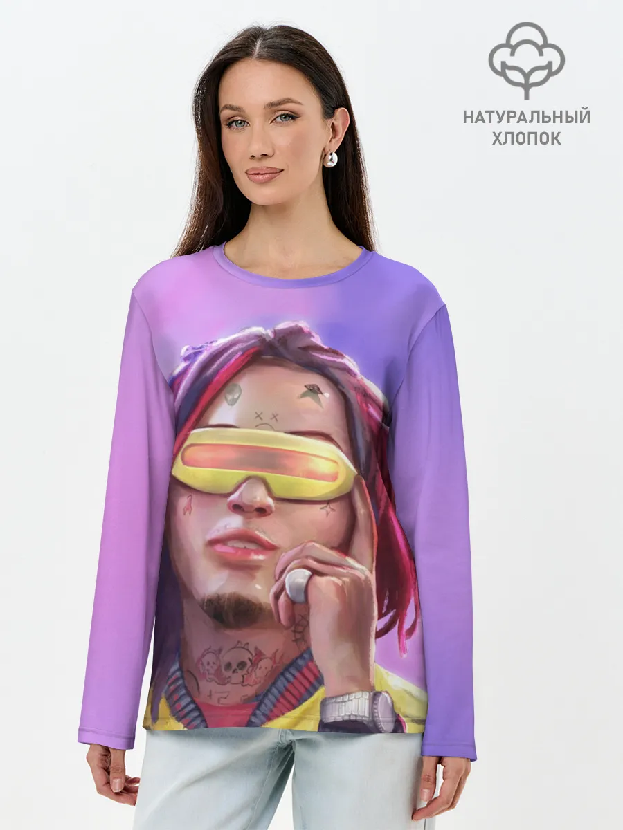 Лонгслив женский. Хлопок / Lil Pump