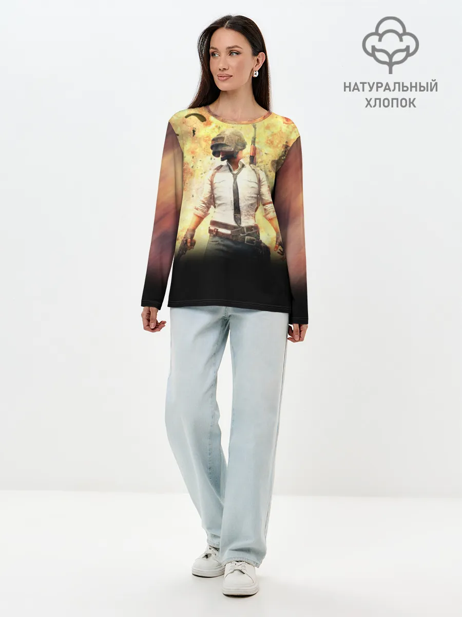 Лонгслив женский. Хлопок / PUBG