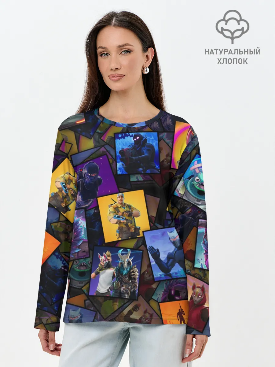 Лонгслив женский. Хлопок / FORTNITE | ФОРТНАЙТ