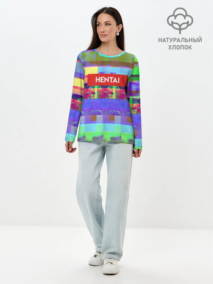 Лонгслив женский. Хлопок / Японская анимация