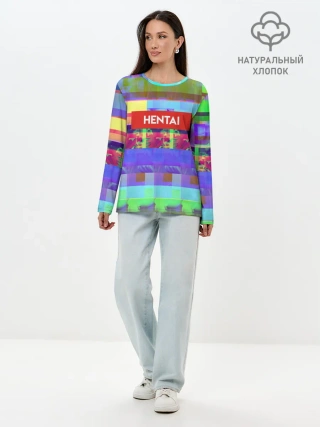 Лонгслив женский. Хлопок / Японская анимация