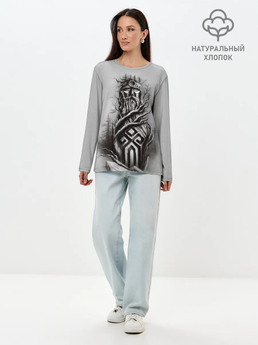 Лонгслив женский. Хлопок / русь