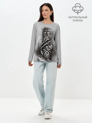 Лонгслив женский. Хлопок / русь