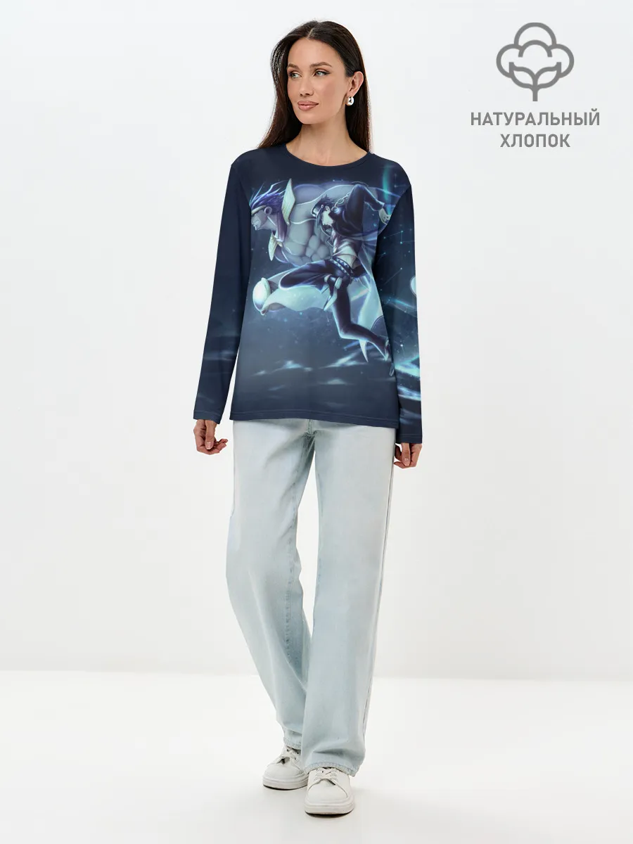 Лонгслив женский. Хлопок / Joutarou Kuujou