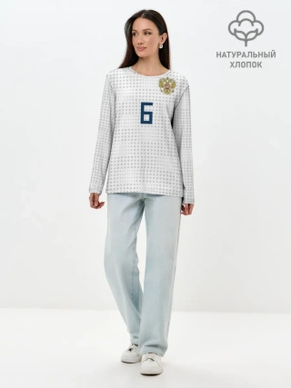 Лонгслив женский. Хлопок / Черышев away 2018