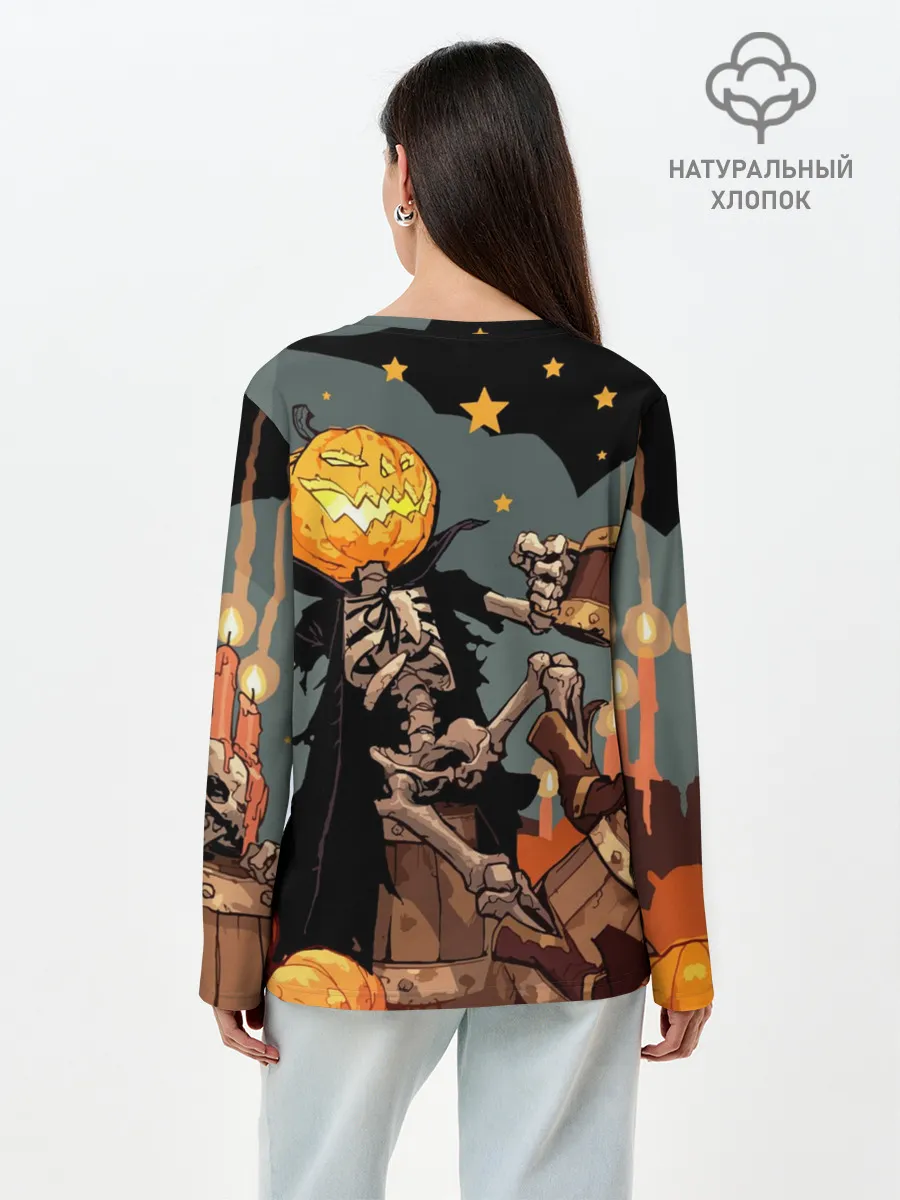 Лонгслив женский. Хлопок / Halloween