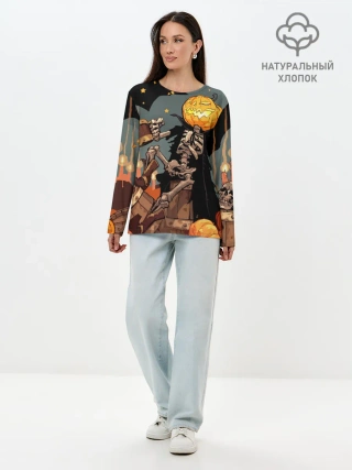 Лонгслив женский. Хлопок / Halloween