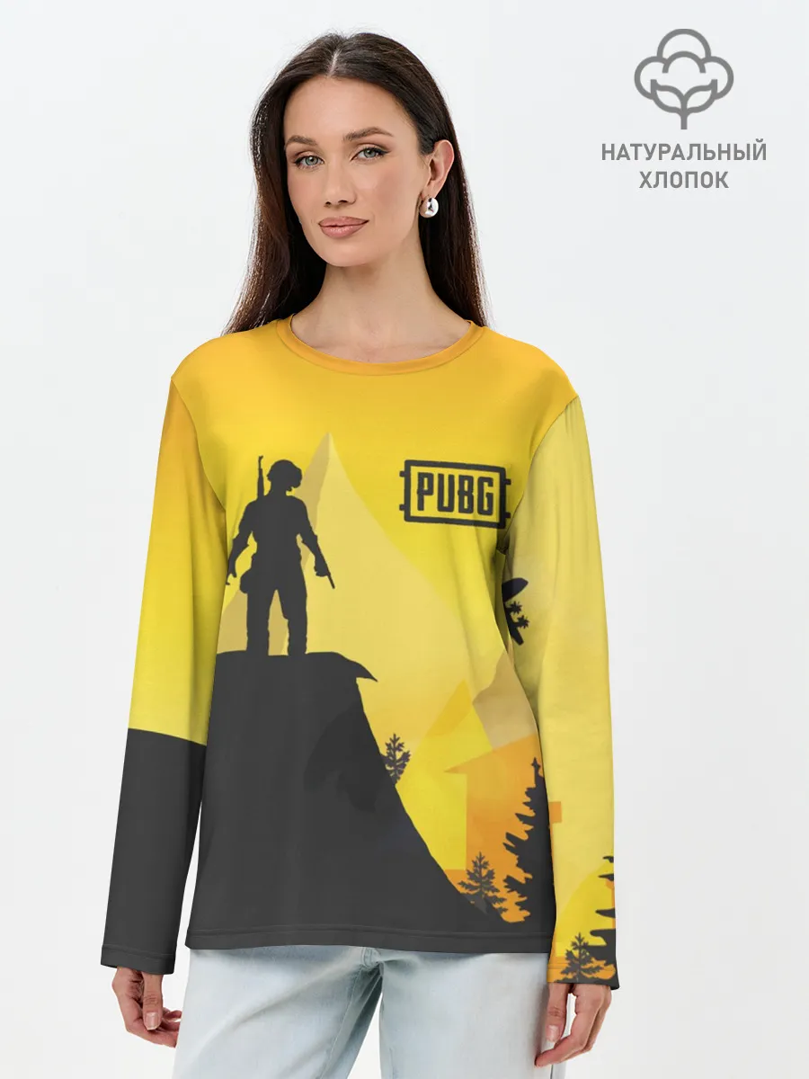 Лонгслив женский. Хлопок / PUBG