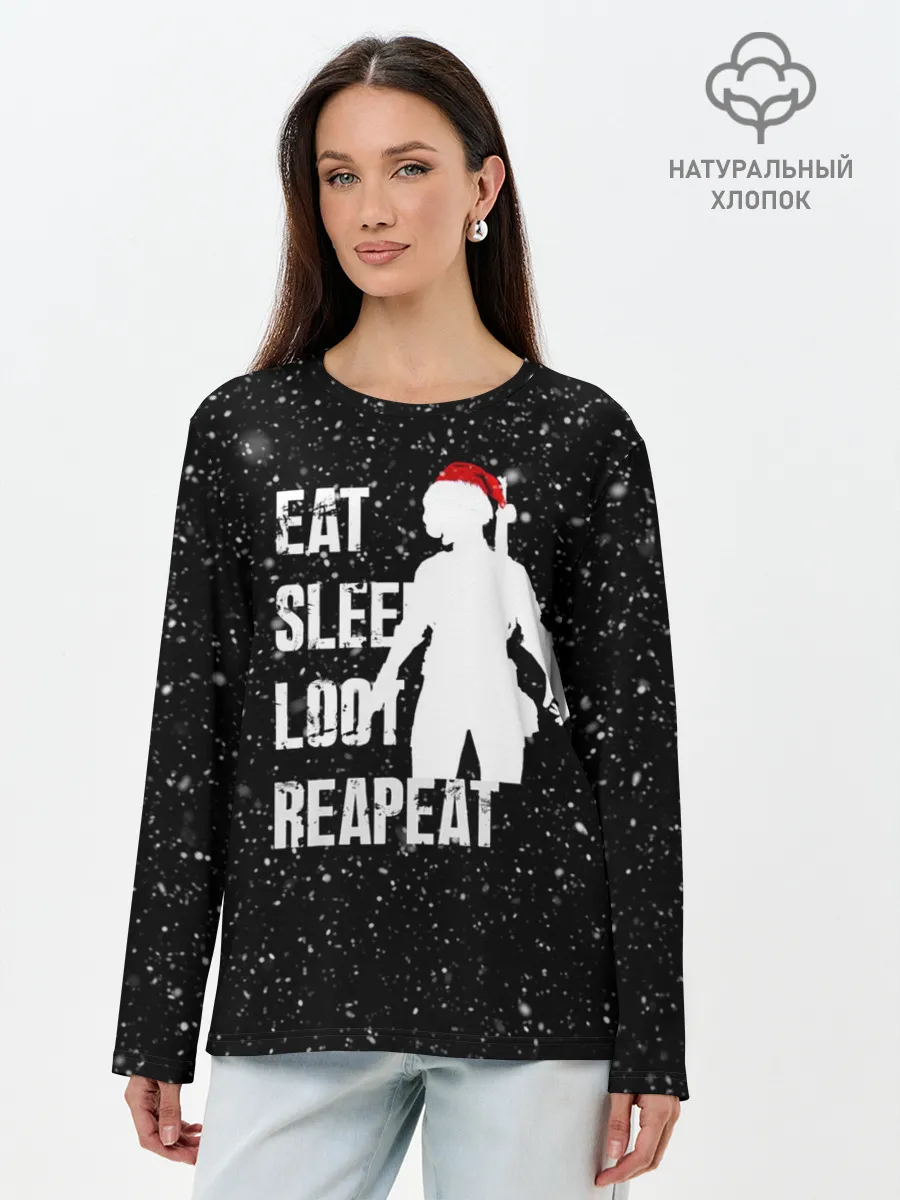 Лонгслив женский. Хлопок / Как Я Проведу Каникулы