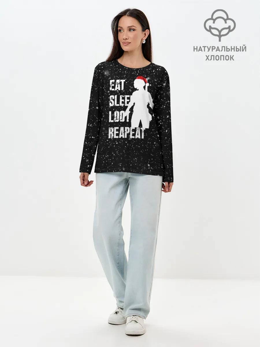 Лонгслив женский. Хлопок / Как Я Проведу Каникулы