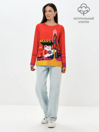 Лонгслив женский. Хлопок / Марс