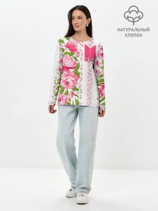 Лонгслив женский. Хлопок / BTS