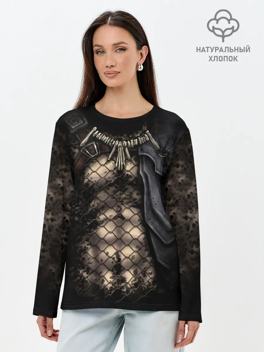 Лонгслив женский. Хлопок / Хищник / Predator
