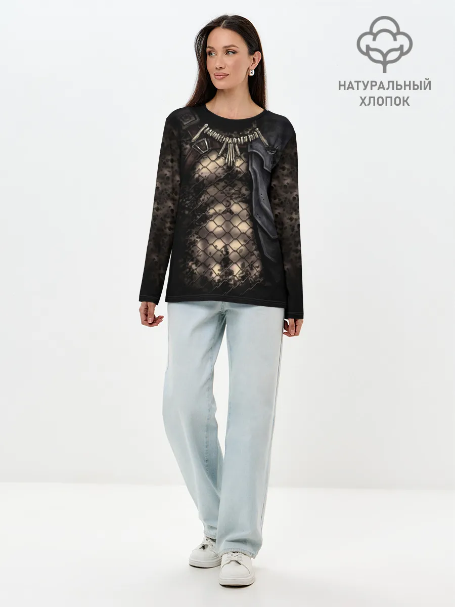 Лонгслив женский. Хлопок / Хищник / Predator