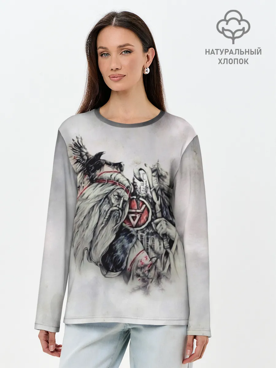 Лонгслив женский. Хлопок / Велес