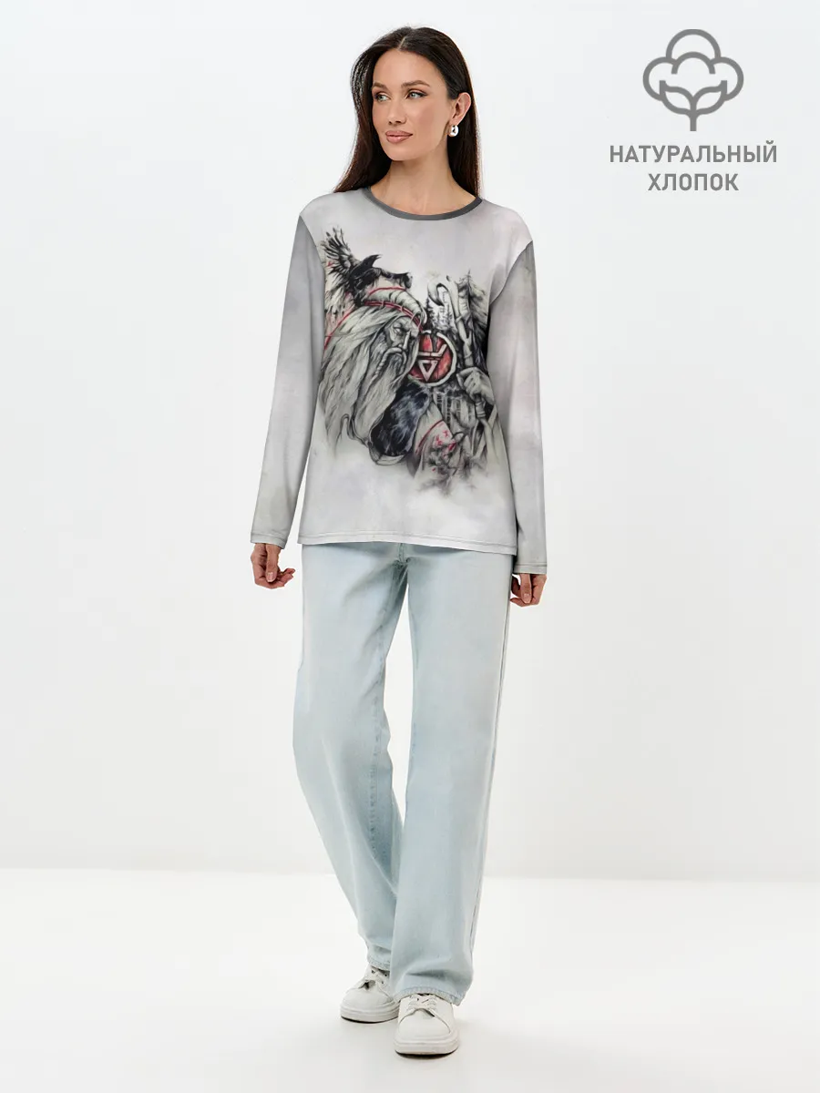 Лонгслив женский. Хлопок / Велес