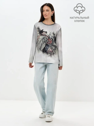 Лонгслив женский. Хлопок / Велес