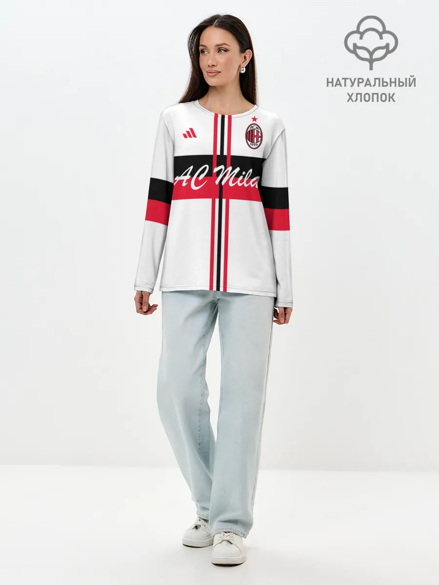 Лонгслив женский. Хлопок / AC Milan