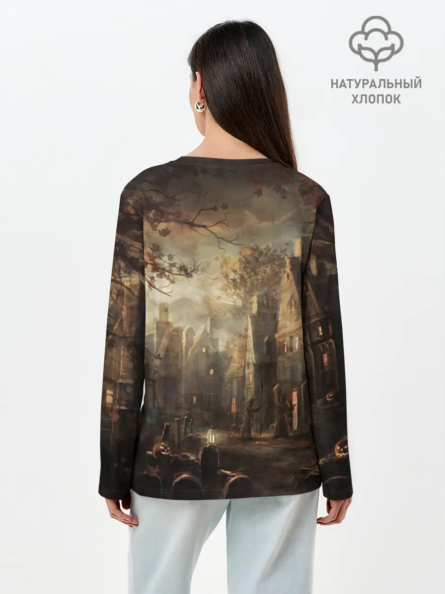 Лонгслив женский. Хлопок / Halloween