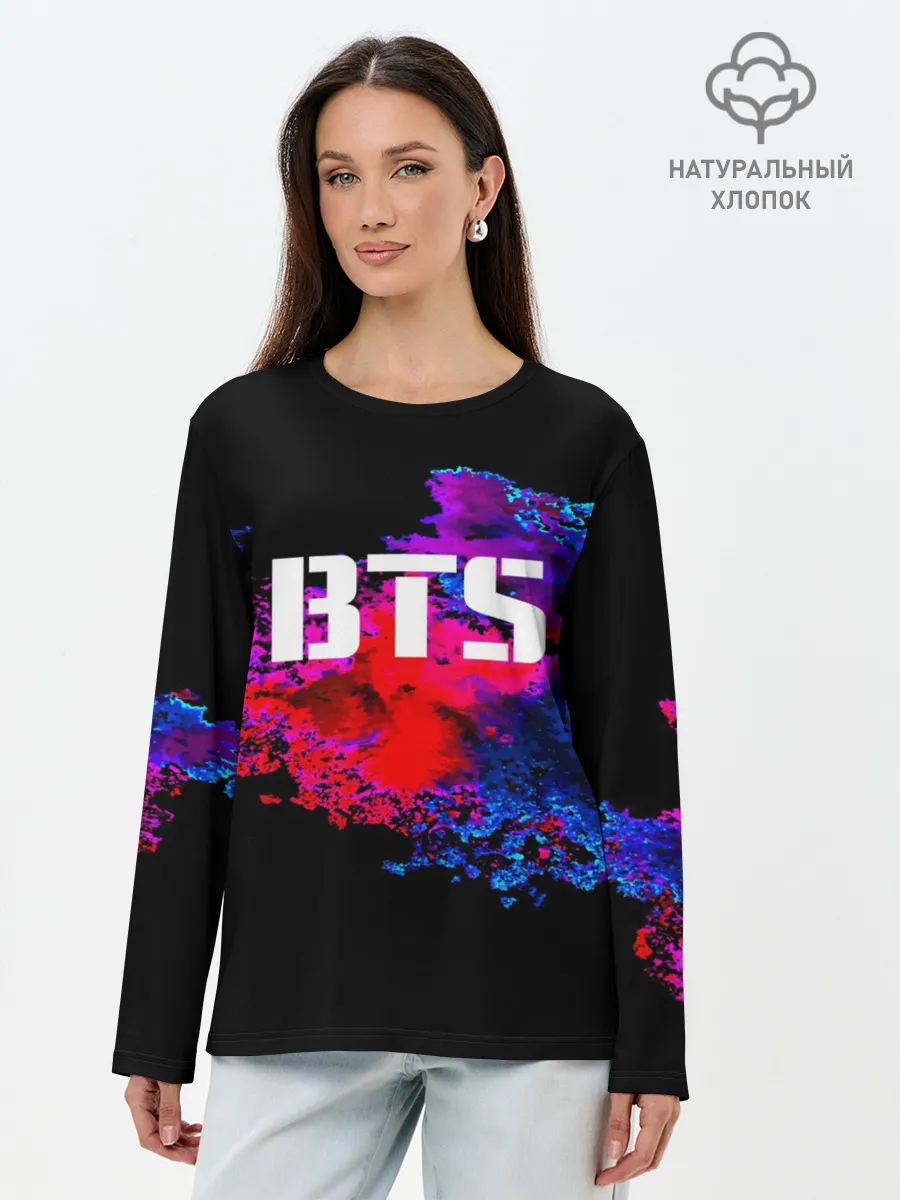 Лонгслив женский. Хлопок / BTS